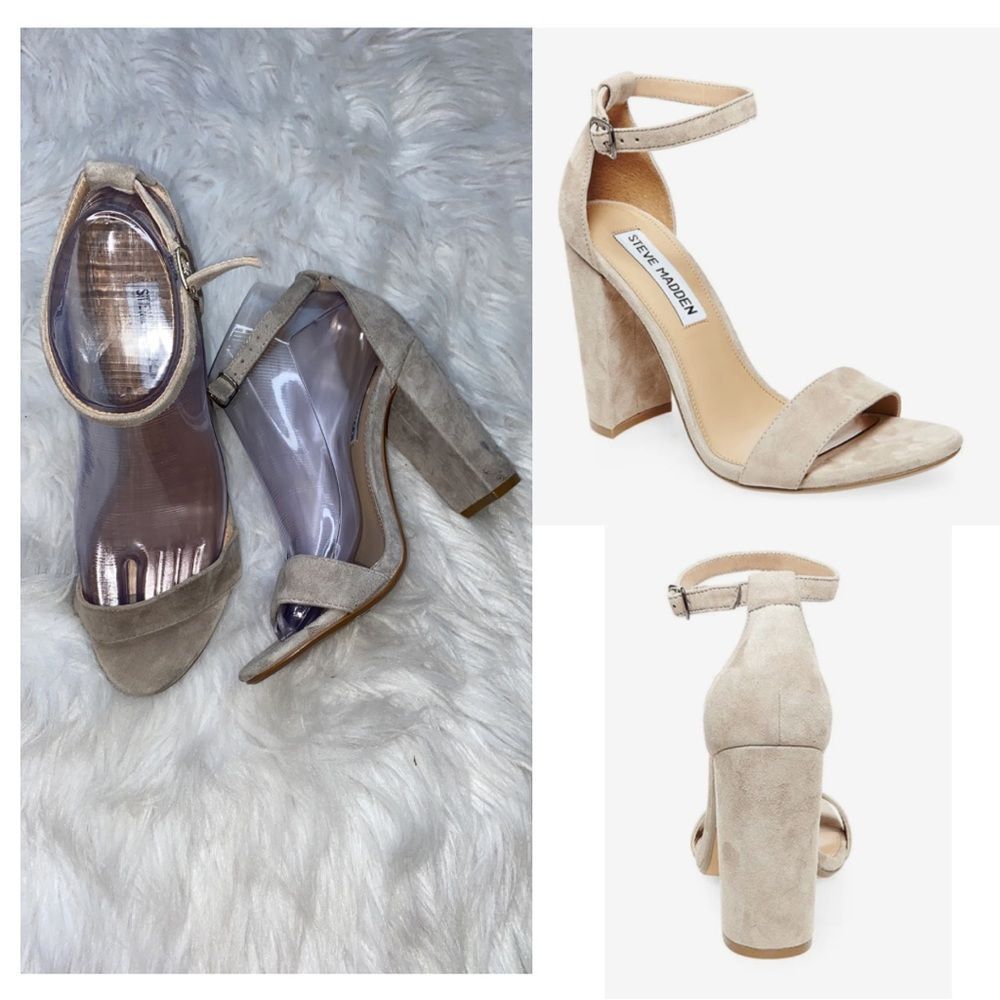 STEVE MADDEN CARRSON TAUPE SUEDE - Picture 1 of 12